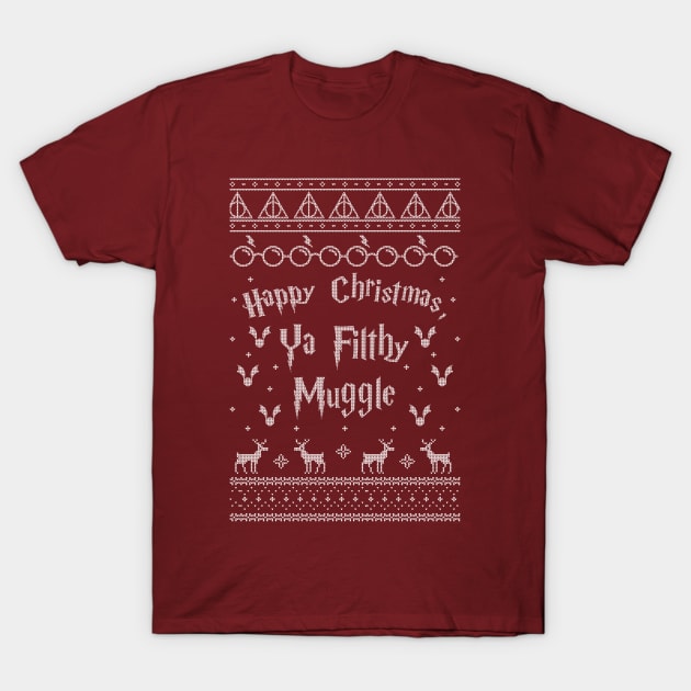 Wizarding Christmas Sweater (Jumper?) T-Shirt by stickerfule